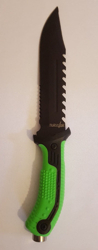 Cuchillo Survivor Militar De Caza Y Combate Mango Verde