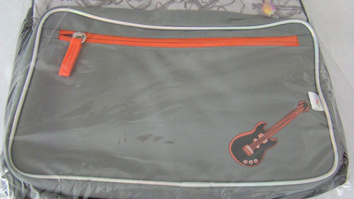 Maleta, bolso, mochila para niños, mochila Rock Linda Impor, color gris oscuro, diseño de tela, piedra