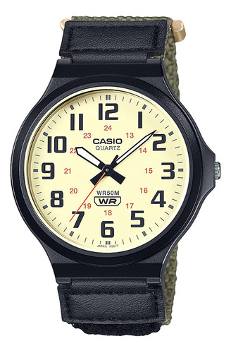 Reloj Casio Mw-240b-3b Resina Juvenil Negro