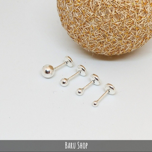 Imagen 3 de 7 de Pack Aritos Abridores Plata 925 4 Unidades 4mm 3mm 2mm Y 1mm