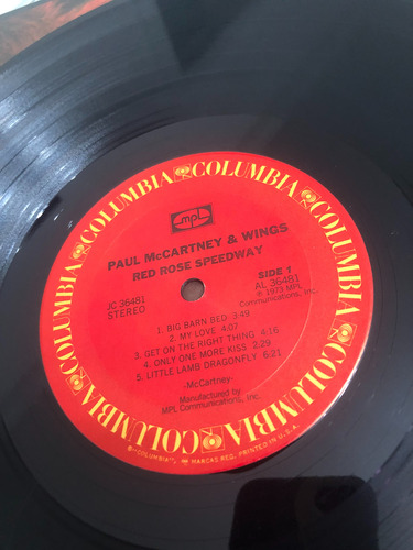 Lp Paul Mccartney & Wings - Red Rose Speedway (1980) Usa Estandar (Usado)