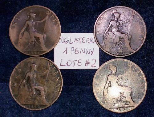 Monedas Inglaterra. 1 Penny 1889/1900. Correlativas Lote X12