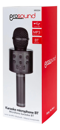 Microfono Bluetooth Karaoke Prosound Mk004 Negro