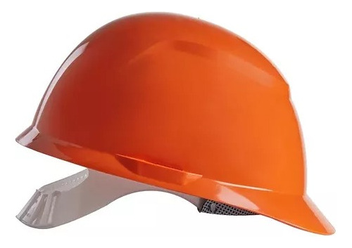 Capacete Segurança Epi Obra Completo Casco + Carneira Camper Cor Laranja