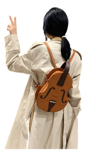 Mochila De Moda Con Forma De Violín Bolso Para Señoras