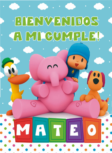 Combo Cotillon Infantil Personalizado Pocoyo Kit #20