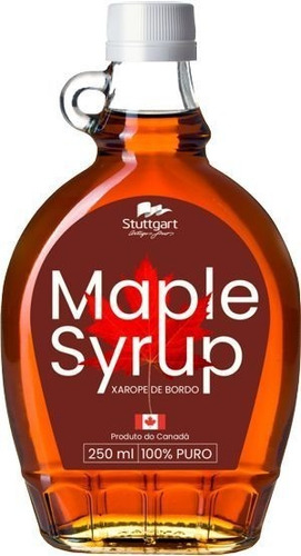 Xarope Maple Syrup Stuttgart 100%  Bordo Puro 250ml 