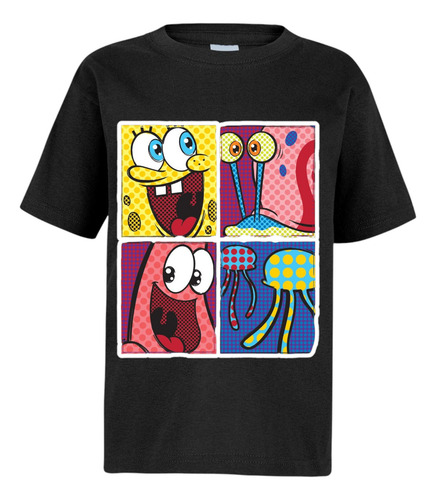 Playera Bob Esponja Patricio Gary Calamardo Fondo Del Mar