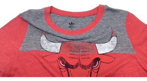 Remera Manga Corta adidas Chicago Bulls Mujer Talle M