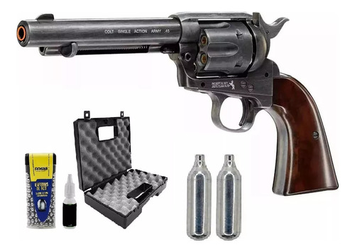 Airgun Revólver Umarex Colt 45 Saa Esfera De Aço 4.5mm Co2