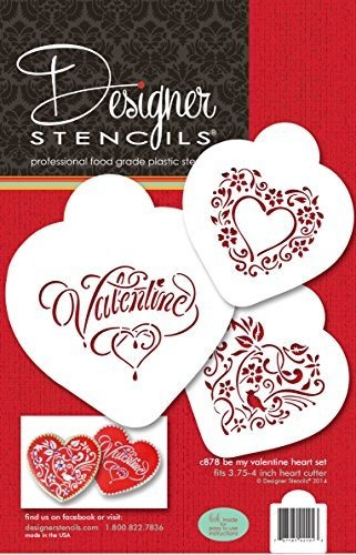 Plantilla Decor Be My Valentine Heart Set De Designer Stenci