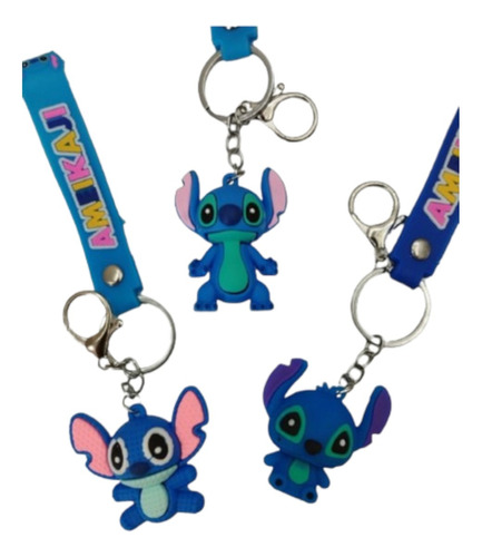 Chaveiro Pingente Emborrachado Lilo & Stitch Disney Fofo