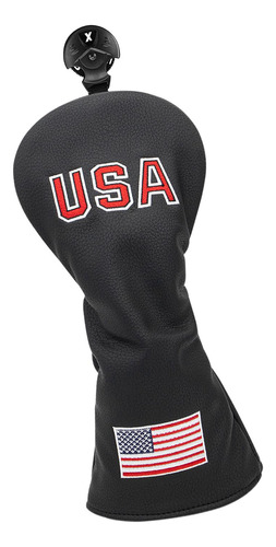 Durable Pu Golf Wood Head Cover Fairway Negro 12,5x30cm