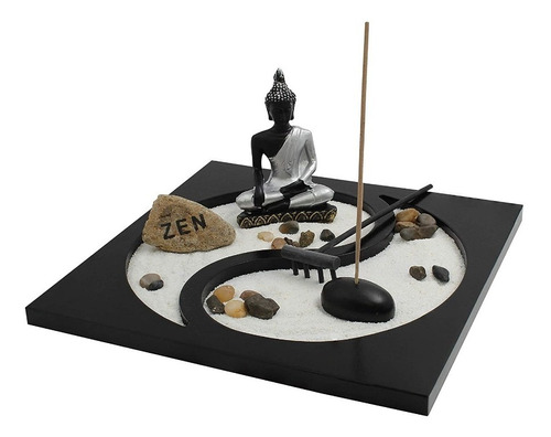 Fenchui Yin Yang Zen Garden Con Buda Rastrillo Portaincienso