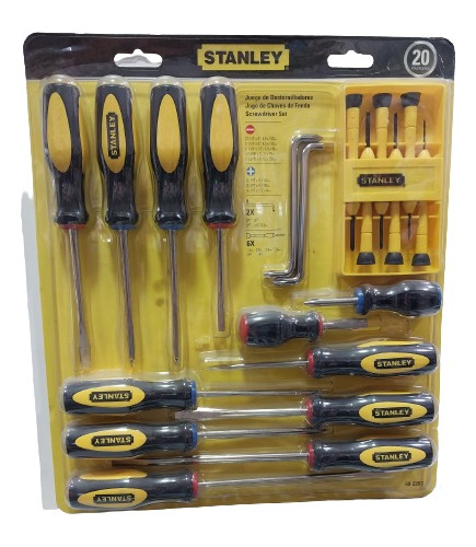 Kit Set Juego De Destornilladores 20 Piezas Stanley