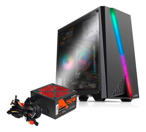 Gabinete De Pc Gamer Sentey F10 Con Fuente Lnz750 Acrilico