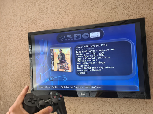 Playstation 2 Fat C/ Hd Configurado Lotado De Jogos Ps2 Fat Com Hd Cheio De Conteudo! Preto (Usado)