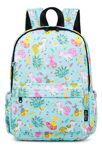 Mochila Para Niños - Celeste/unicornio