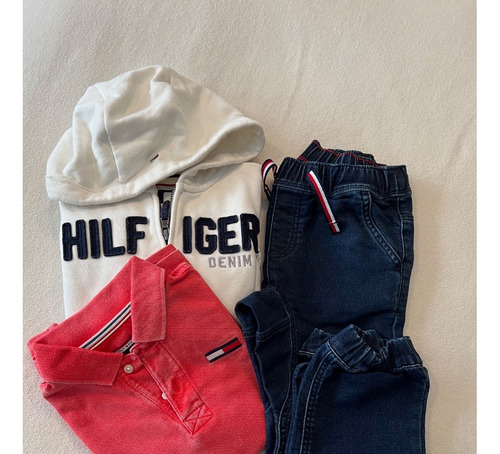 Lote Ropa Niño Tommy Hilfiger T 7/8, Jean, Buzo Y Chomba