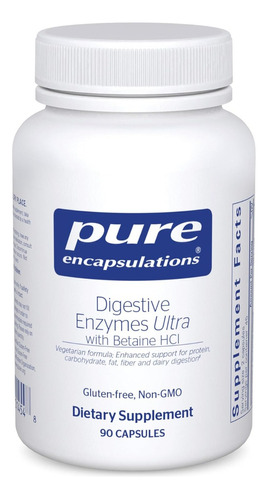 Enzimas Digestivas Con Betaína Hcl Pure Encapsulations 90