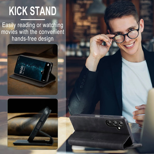 Funda Tipo Billetera Con Tapa Para Samsung Galaxy A16 5g(2024), Funda Tipo Libro Magnética De Cuero Con Tarjetero,