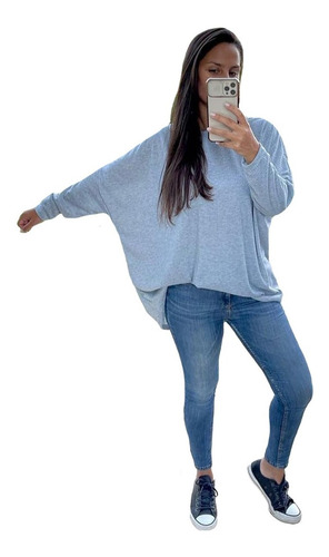 Imagen 5 de 8 de Remera Remeron Murcielago Mujer Talles Amplios Moda A09