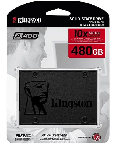 Disco Sólido Ssd Interno Kingston Sa400s37/480g 480gb Negro