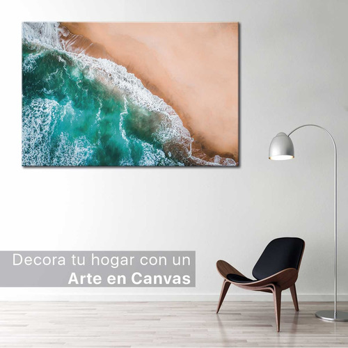 Cuadro Canvas Olas Mar Aceano Isla Paraiso Elegante 90x60