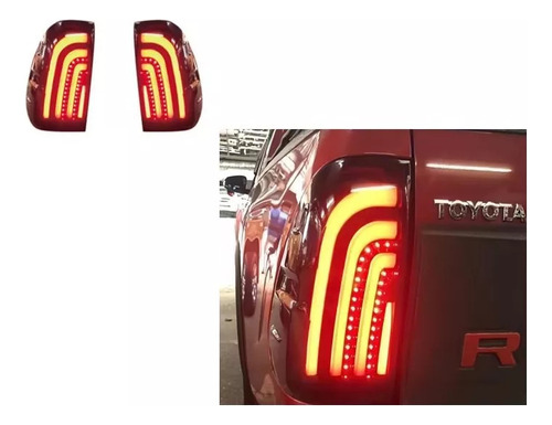 Calaveras Led Negro Toyota Hilux 2016 - 2023