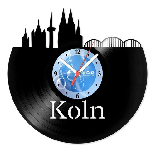 Relógio Disco De Vinil Lugares Koln Alemanha - Vlu-029