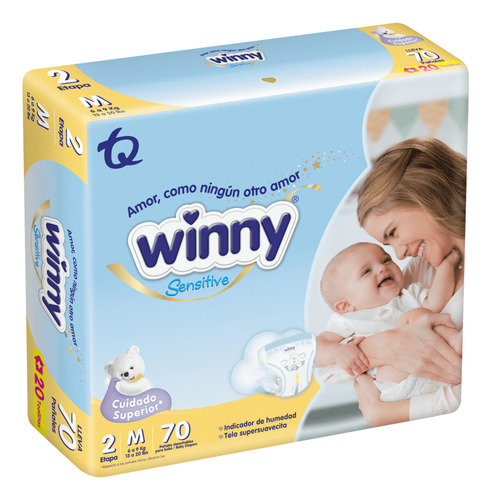 Panal Winny Sensitive Etapa 2 + To - Unidad  Género Sin género Tamaño Mediano (M)