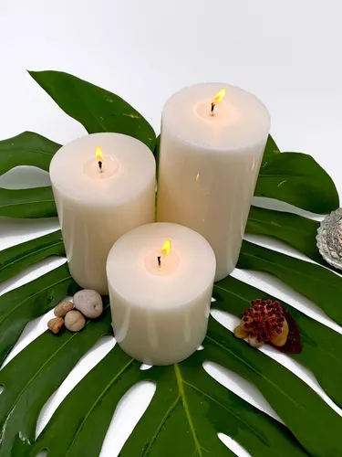 Trio De Velas Decorativas Aluzza