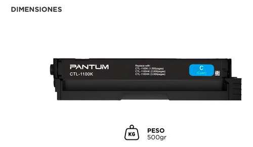 Toner Pantum Original Ctl-1100xk Cian
