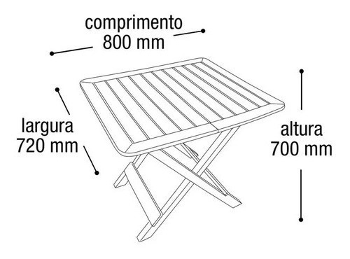 Mesa Plegable Para Jardin Camping Patio - Homeshop Color Negro