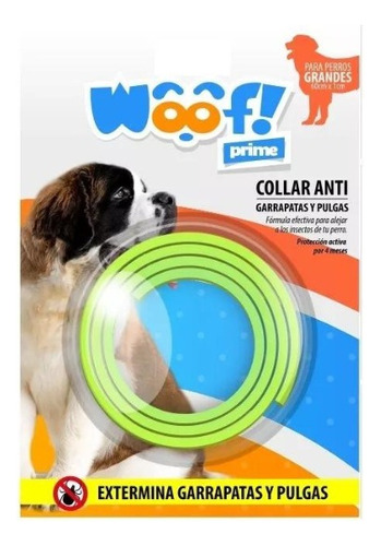 Collar Anti Pulgas Garrapatas Piojos Perro Grande Woof Prime