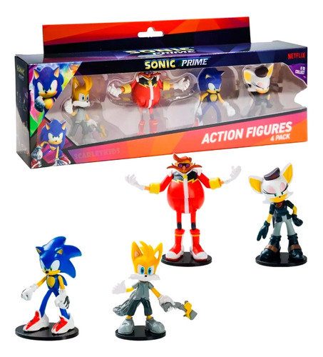 Sonic Prime Figura X 4 Original Articuladas Sonic Netflix Sk