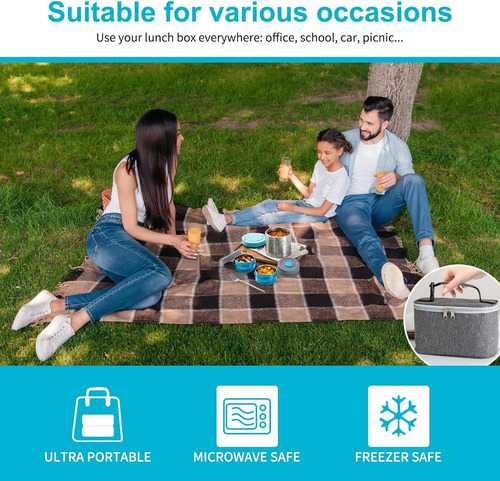 Lille Home Lunch Box Set, Un Bento/snack Box Aislado Al V...