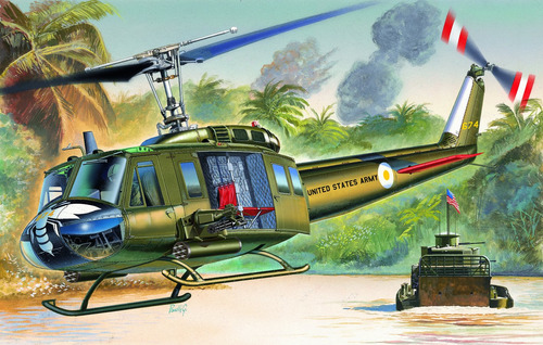 Italeri Uh-1d Iroquois Kit De Modelo