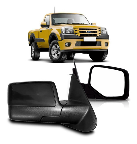 Par Retrovisor Ranger 2010 2011 2012 Manual Preto