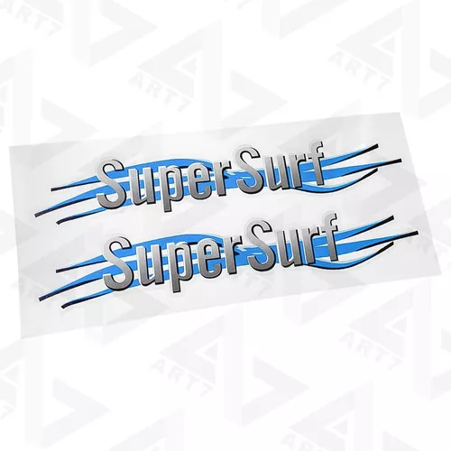 Emblemas Super Surf 2003/2008 Cinza/azul Saveiro Parati