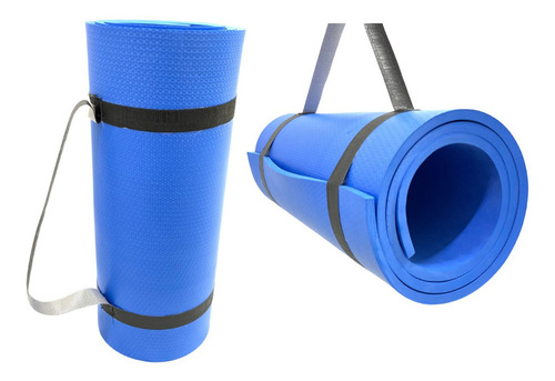 Colchonete Esteira Tapete Yoga (1,70x55cm) Cor Azul