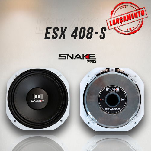 Kit Alto Falantes Snake 8 Polegadas Esx408s 250w Rms 8 Ohms