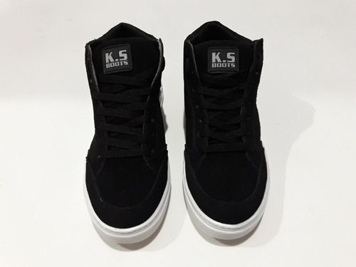 Tênis Skate Skatista Cano Alto K.s Boots Couro Legi Masculin | Mercado Livre