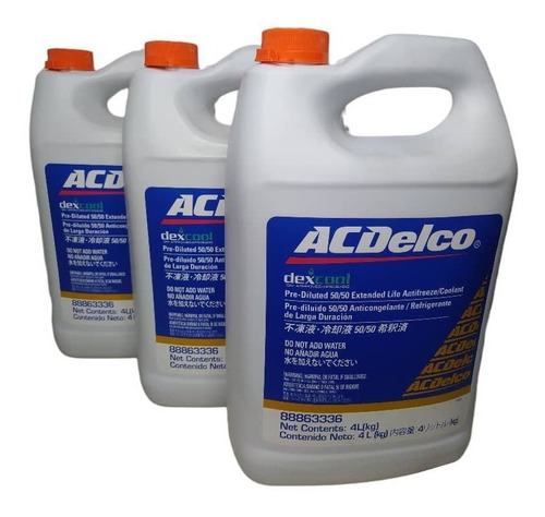 Refrigerante Acdelco Original Importado Usa 50/50 4lts