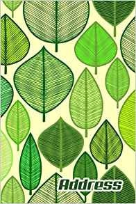Address Address Book (vol B45) Nature Leaf Green Color Desig