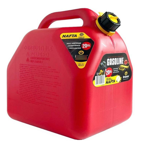 Bidon De Combustible Homologado 20lts Rojo Driven