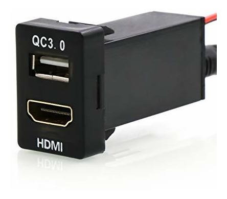 Cable Montaje Conector Hdmi Cargador Qc3.0 Rapida Usb