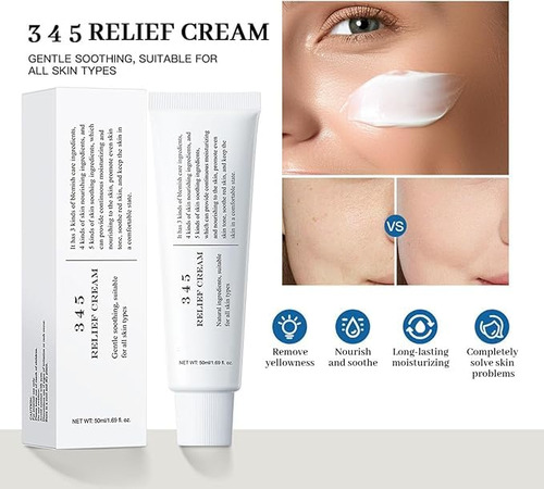 Crema Facial 345 Coreana - Reparadora 50ml,2pcs
