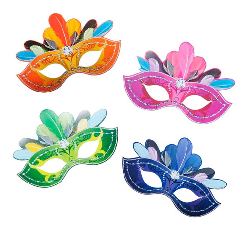 Máscara Carnaval - Kit 10 Unidades