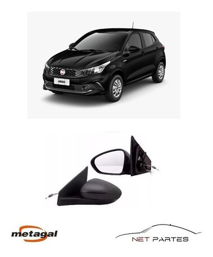 Imagem 4 de 5 de Retrovisor Manual Fiat Argo 2017 2018 Esquerdo